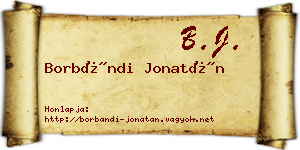 Borbándi Jonatán névjegykártya